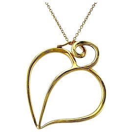 Autre Marque Colar Coração Folha Tiffany & Co. em Ouro Amarelo 18K