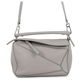 mala de mão em couro Loewe Puzzle Small