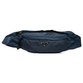 Prada Gürteltasche aus blauem Tessuto