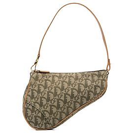 Autre Marque Bolso de mano Saddle Mini Diorissimo en lona verde Dior