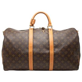 Louis Vuitton Brown Monogram Keepall Bandouliere 50