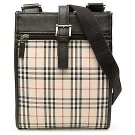 Bolso Crossbody Burberry Beige House Check Canvas
