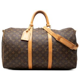 Louis Vuitton Brown Monogram Keepall Bandouliere 50