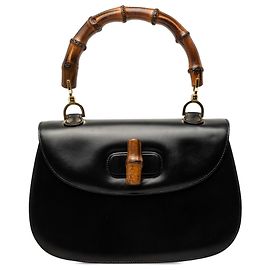 Gucci Black Calfskin Bamboo Night