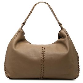 Bottega Veneta Bolso Hobo de piel de ciervo lavada Intrecciato marrón Large