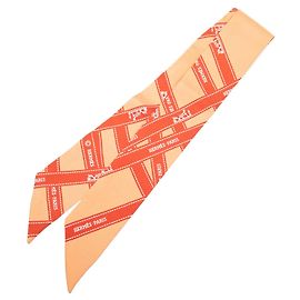 Hermès Orange Bolduc Seidentuch Twilly