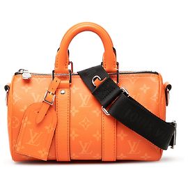 Louis Vuitton Orange Taigarama Keepall Bandouliere 25