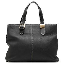 Burberry Shopper aus schwarzem Leder