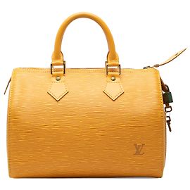 Louis Vuitton Yellow Epi Speedy 25