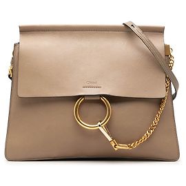 Chloé Faye Crossbody aus Leder Braun Medium