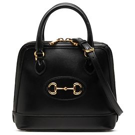 Borsa Satchel Gucci Horsebit 1955 Piccola in Pelle Nera