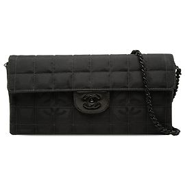 Chanel Black New Travel Line Nylon East West Flap