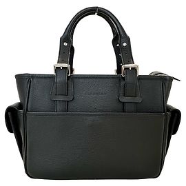 Bolsa de mão Burberry em couro preto