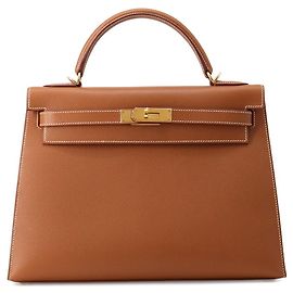 Hermès Bolsa Hermes Kelly 32 em couro Epsom Gold