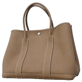 Hermès Hermes Garden PM Tote Bag in Etoupe Gray