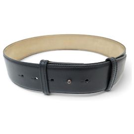 Alaïa ALAIA WIDE BELT T70 TO 74 CM IN BLACK LEATHER