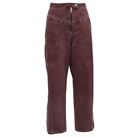 Isabel Marant Etoile High-Rise Jeans aus Baumwolle in Burgundy