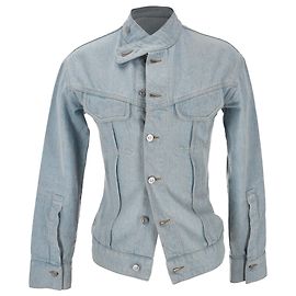 Victoria Beckham skulpturale Denimjacke aus blauer Baumwolle