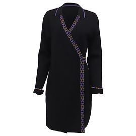 Abito mini a portafoglio Diane Von Furstenberg in viscosa nera