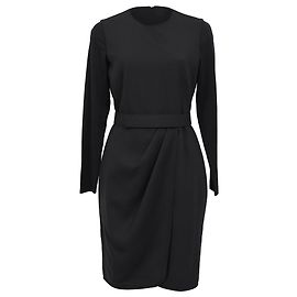 Abito midi a tubino a maniche lunghe Max Mara in lana nera