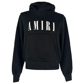 Hoodie Amiri Core Logo-Print em algodão preto