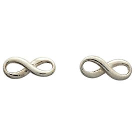 Autre Marque Pendientes de botón Tiffany & Co. Infinity en plata de ley