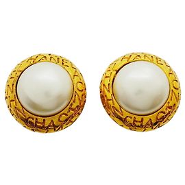 Chanel vergoldete Clip-Ohrringe