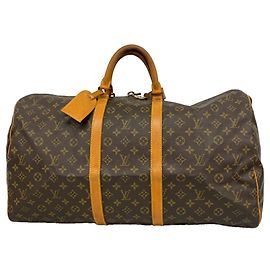 Bolsa Boston Louis Vuitton Monogram Keepall 55 Brown