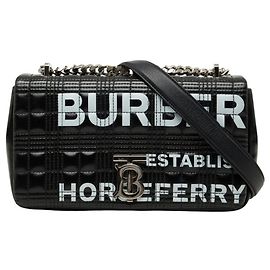 Bolsa de Ombro com Corrente Acolchoada Burberry Horseferry TB Logo