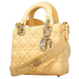 Christian Dior Cannage Lady Leather Handbag