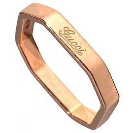 Bague anneau octogonale Gucci en or rose