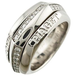 Anel Aliança Piaget em Ouro Branco 18K