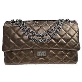 Chanel Reissue 2.55 Flap Quilted Metallic Aged Calfskin 226