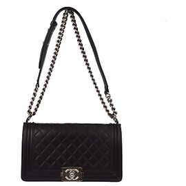 Chanel Boy Flap Quilted Lambskin Old Medium