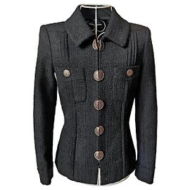 Chanel Cuba Runway 2017 Black Tweed Jacket