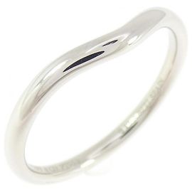 Autre Marque Anello Fascia Curva in Platino Tiffany