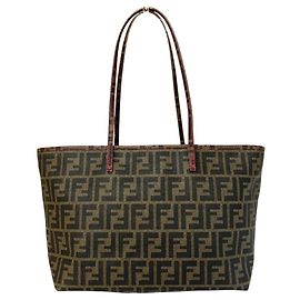 Fendi Zucca Tote Bag braunes PVC