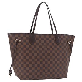 Borsa Tote LOUIS VUITTON Damier Ebene Neverfull MM N51105 LV Auth 204128V