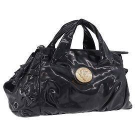 Borsa GUCCI Histeria Patent Black 197020 Auth ka6264