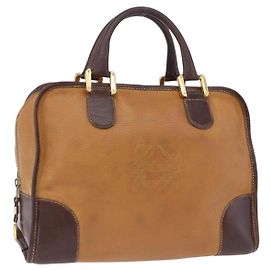 Borsa a mano LOEWE Amazona 32 in pelle beige oro autentica 205160