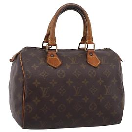 LOUIS VUITTON Monogram Speedy 25 Hand Bag M41528 LV Auth 201491