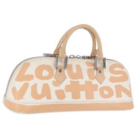 LOUIS VUITTON Monogram Graffiti Arma Horizontal White Orange M92176 Auth ka6234A