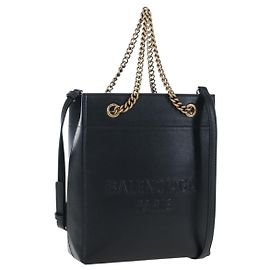BALENCIAGA Bolso Tote Duty Free de piel 2way Negro Oro 787982 Auth 203253M
