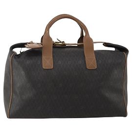 Borsa Boston Christian Dior Honeycomb Canvas PVC 2way Nero Oro Auth 200022A
