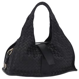 Borsa a mano BOTTEGA VENETA INTRECCIATO in pelle nera e oro autentica am12657V
