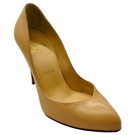 Décolleté con tacco alto in pelle nude Christian Louboutin