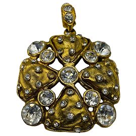Chanel Vintage Gold Halskette mit Strass- und Kristallbesatz