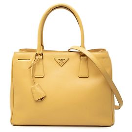 Borsa Yellow Prada Small Saffiano Lux Gardeners Tote Satchel