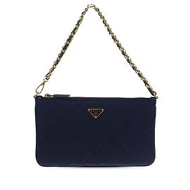 Bolso de mano Prada Impuntu Re Nylon Re Edition 1995 con cadena Azul