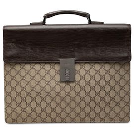 Bolso de negocios Gucci GG Supreme beige